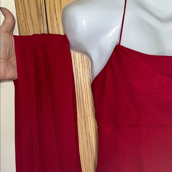 Michaelangelo Scarlet lined gown with scarf size 2 - Picture 3 of 9